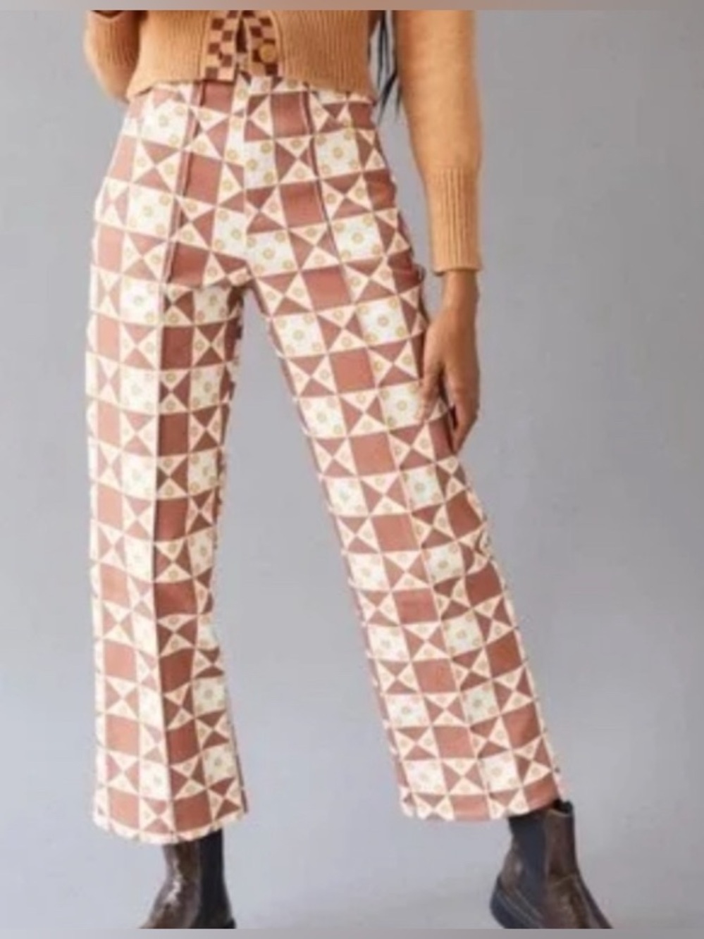 Lisa Says Gah Robyn Patchwork Quilt Floral Print Jeans Women’s Sz 24 High Rise